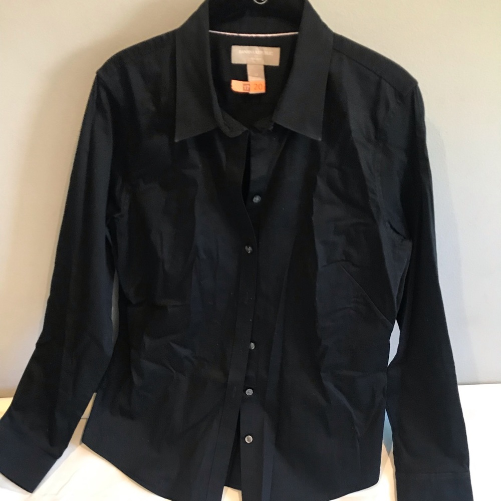 Banana Republic black collar shirt
